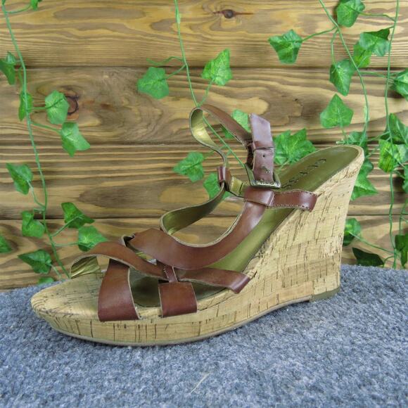 Guess Women's Neona Strappy Brown Synthetic Sz 8.5 Medium Gently Used 2025 - Picture 1 of 8